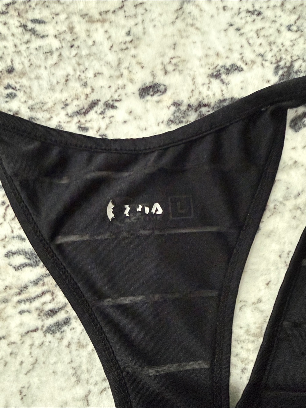 ZYIA Black Striped Racerback Tank - Picture 4 of 4